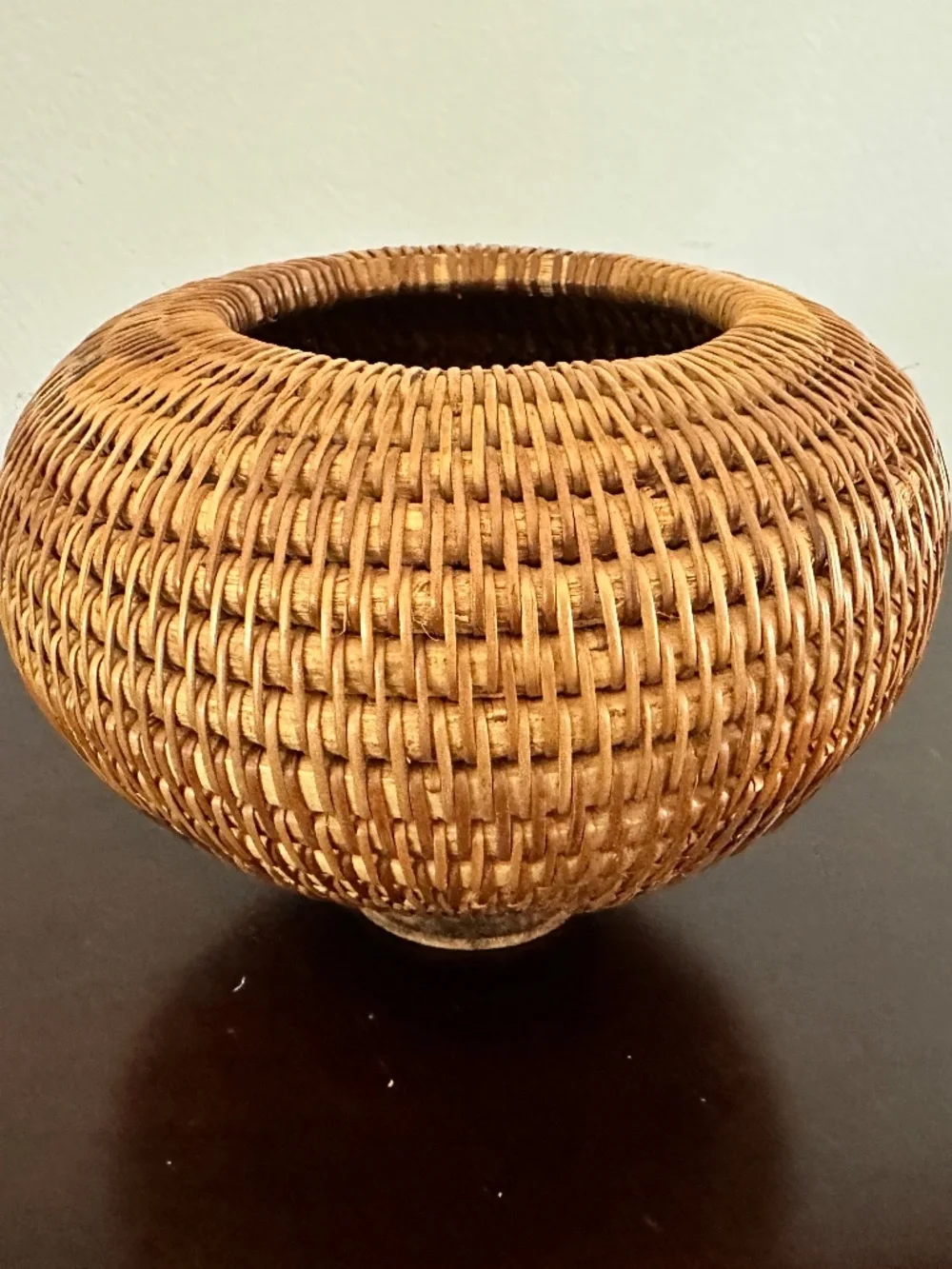 Woven Lombok Intricate Basket Footed vintage woven